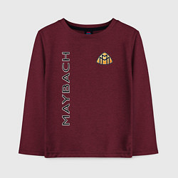 Лонгслив хлопковый детский Maybach Style, цвет: меланж-бордовый