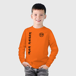 Лонгслив хлопковый детский Iron Maiden Style, цвет: оранжевый — фото 2