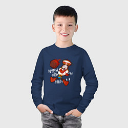 Лонгслив хлопковый детский Papyrus Undertale, цвет: тёмно-синий — фото 2