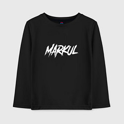 Лонгслив хлопковый детский Markul, цвет: черный