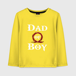 Лонгслив хлопковый детский Dad of Boy, цвет: желтый