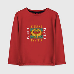 Лонгслив хлопковый детский GUSSI Love, цвет: красный