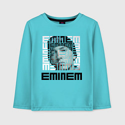 Лонгслив хлопковый детский Eminem labyrinth, цвет: бирюзовый