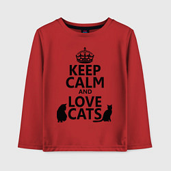 Детский лонгслив Keep Calm & Love Cats