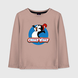 Лонгслив хлопковый детский Chilly Willy, цвет: пыльно-розовый