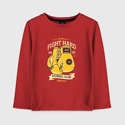 Лонгслив хлопковый детский Fight Hard 1901, цвет: красный