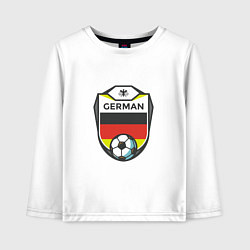 Лонгслив хлопковый детский German Soccer, цвет: белый