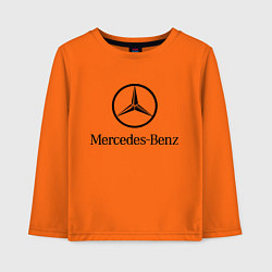 Лонгслив хлопковый детский Logo Mercedes-Benz, цвет: оранжевый