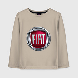 Лонгслив хлопковый детский FIAT logo, цвет: миндальный