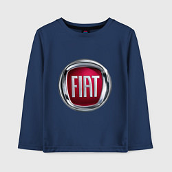 Лонгслив хлопковый детский FIAT logo, цвет: тёмно-синий