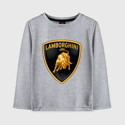 Лонгслив хлопковый детский Lamborghini logo, цвет: меланж