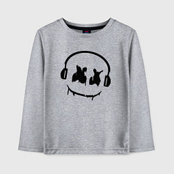 Лонгслив хлопковый детский Marshmello Music, цвет: меланж