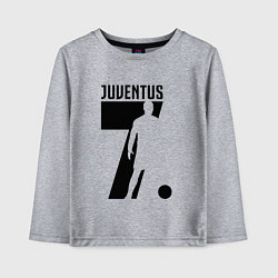 Лонгслив хлопковый детский Juventus: Ronaldo 7, цвет: меланж