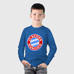 Лонгслив хлопковый детский Bayern Munchen FC, цвет: синий — фото 2