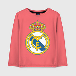 Лонгслив хлопковый детский Real Madrid FC, цвет: коралловый