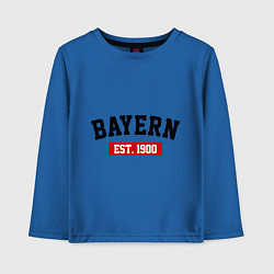 Лонгслив хлопковый детский FC Bayern Est. 1900, цвет: синий