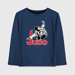 Лонгслив хлопковый детский Judo Master, цвет: тёмно-синий