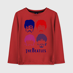Лонгслив хлопковый детский The Beatles faces, цвет: красный