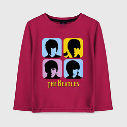 Лонгслив хлопковый детский The Beatles: pop-art, цвет: маджента
