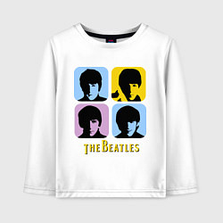 Лонгслив хлопковый детский The Beatles: pop-art, цвет: белый