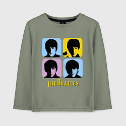 Лонгслив хлопковый детский The Beatles: pop-art, цвет: авокадо