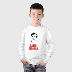 Лонгслив хлопковый детский Pablo Escobar, цвет: белый — фото 2