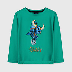 Лонгслив хлопковый детский Shovel Knight, цвет: зеленый