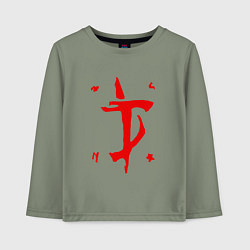 Лонгслив хлопковый детский MARK OF THE DOOM SLAYER, цвет: авокадо