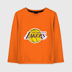 Лонгслив хлопковый детский LA Lakers, цвет: оранжевый