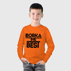 Лонгслив хлопковый детский Вовка the best, цвет: оранжевый — фото 2