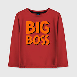 Лонгслив хлопковый детский Big Boss, цвет: красный