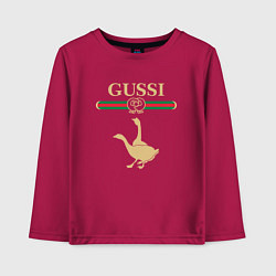 Лонгслив хлопковый детский GUSSI Fashion, цвет: маджента