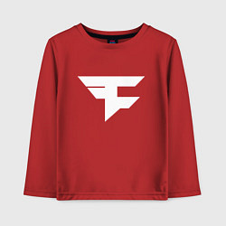 Лонгслив хлопковый детский FAZE Symbol, цвет: красный