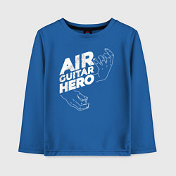 Лонгслив хлопковый детский Air Guitar Hero, цвет: синий