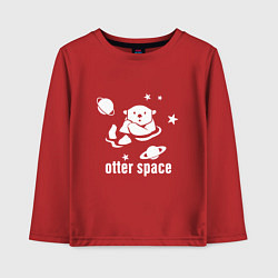 Лонгслив хлопковый детский Otter Space, цвет: красный