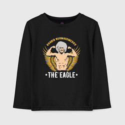 Лонгслив хлопковый детский Khabib: The Eagle, цвет: черный