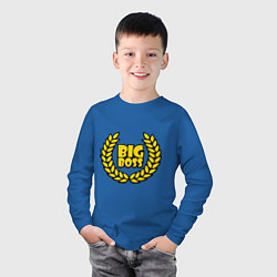 Лонгслив хлопковый детский Big Boss Лавры, цвет: синий — фото 2