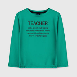 Детский лонгслив Teacher