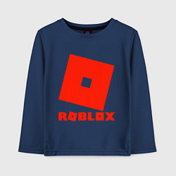 Лонгслив хлопковый детский Roblox Logo, цвет: тёмно-синий