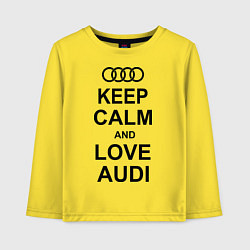 Лонгслив хлопковый детский Keep Calm & Love Audi, цвет: желтый