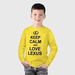 Лонгслив хлопковый детский Keep Calm & Love Lexus, цвет: желтый — фото 2