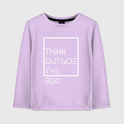 Лонгслив хлопковый детский Think outside the box, цвет: лаванда