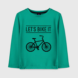 Лонгслив хлопковый детский Lets bike it, цвет: зеленый