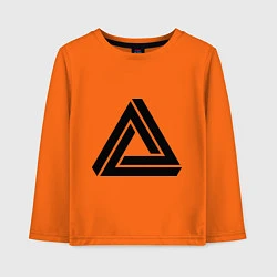 Лонгслив хлопковый детский Triangle Visual Illusion, цвет: оранжевый