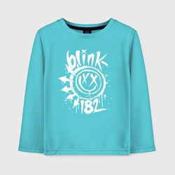 Лонгслив хлопковый детский Blink-182: Smile, цвет: бирюзовый
