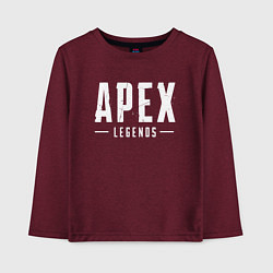 Лонгслив хлопковый детский Apex Legends, цвет: меланж-бордовый
