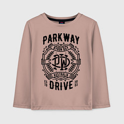 Лонгслив хлопковый детский Parkway Drive: Australia, цвет: пыльно-розовый