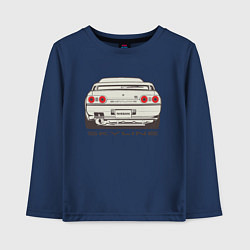 Лонгслив хлопковый детский Nissan Skyline R32, цвет: тёмно-синий