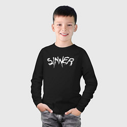 Лонгслив хлопковый детский SINNER, цвет: черный — фото 2