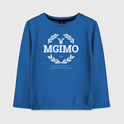 Лонгслив хлопковый детский MGIMO, цвет: синий